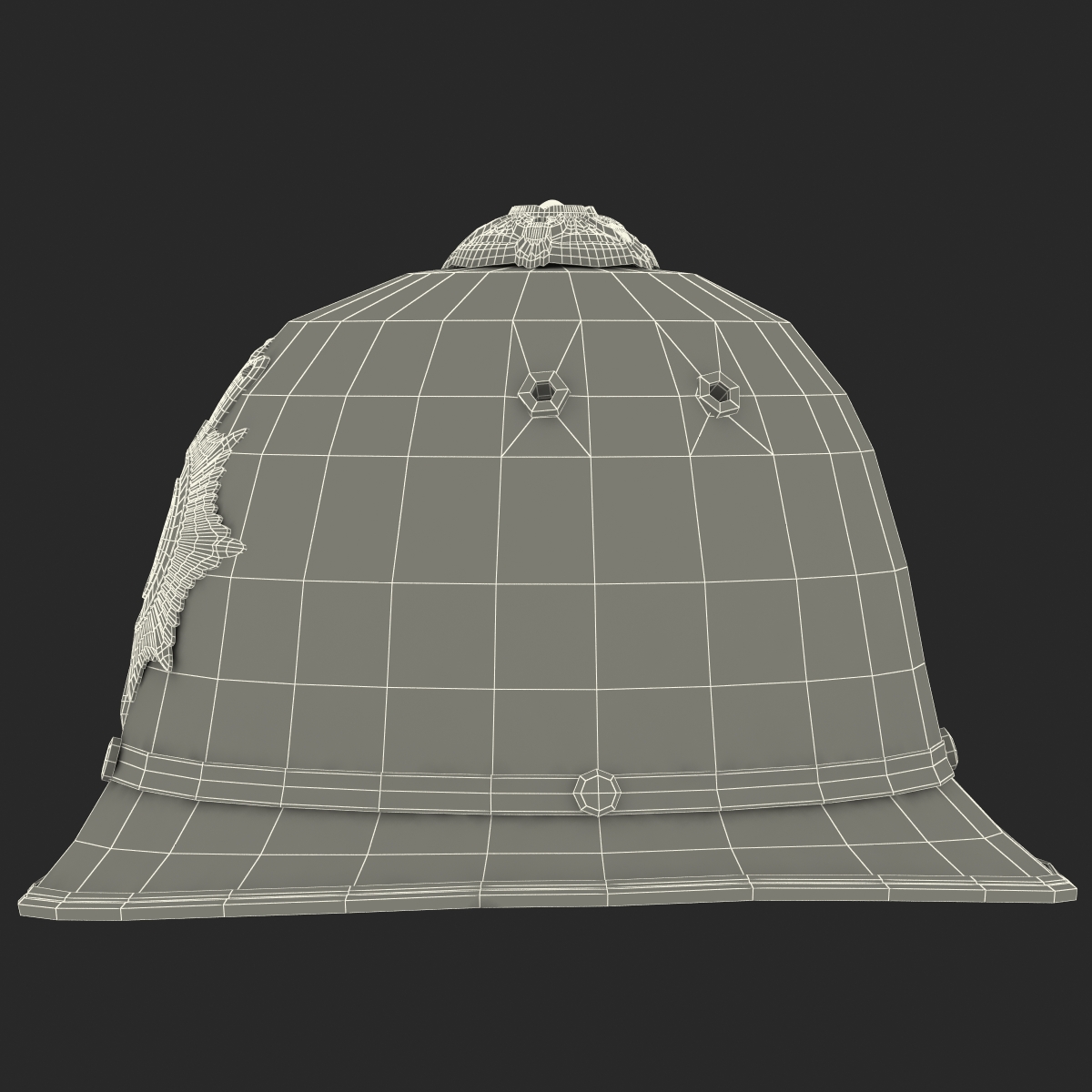 3D London Metropolitan Police Custodian Helmet model