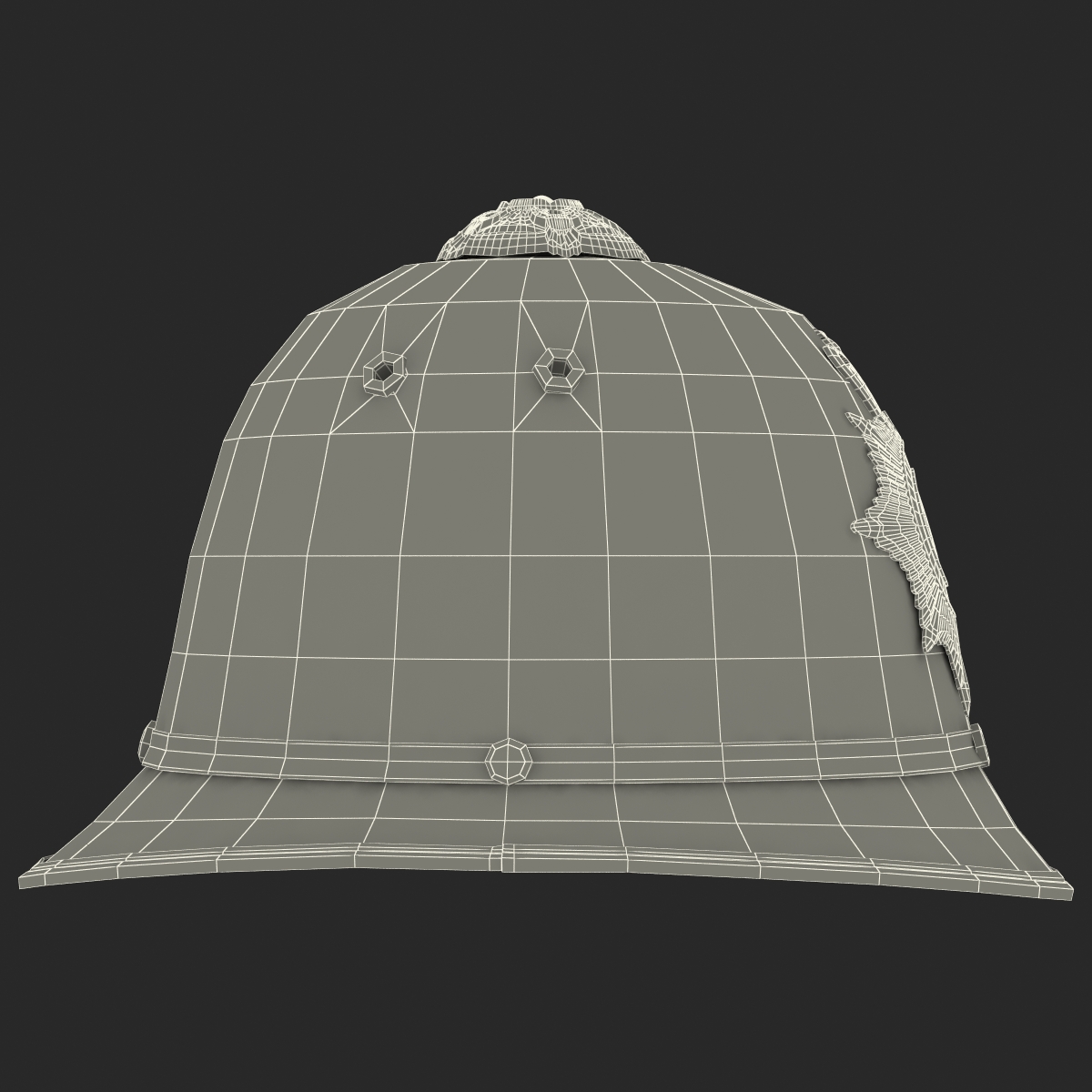 3D London Metropolitan Police Custodian Helmet model