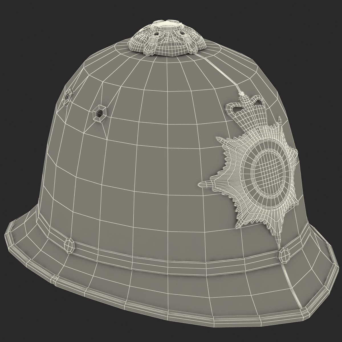 3D London Metropolitan Police Custodian Helmet model