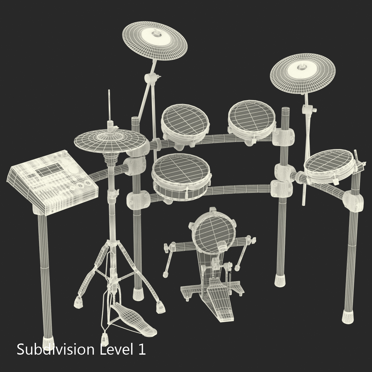 Electronic Drum Kit Generic 3D