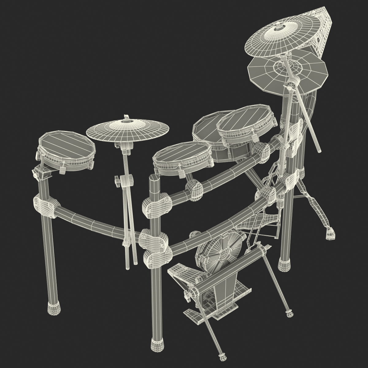 Electronic Drum Kit Generic 3D