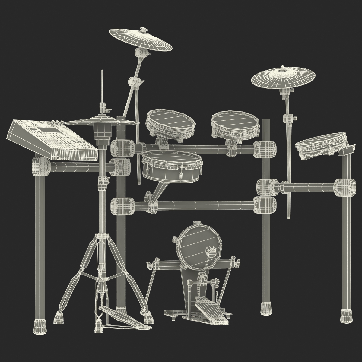 Electronic Drum Kit Generic 3D