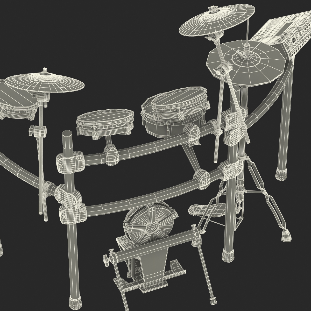 Electronic Drum Kit Generic 3D