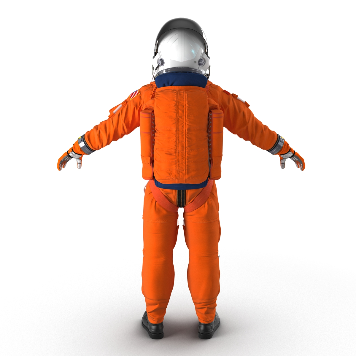 3D US Astronaut Wearing Advanced Crew Escape Suit ACES Rigged model