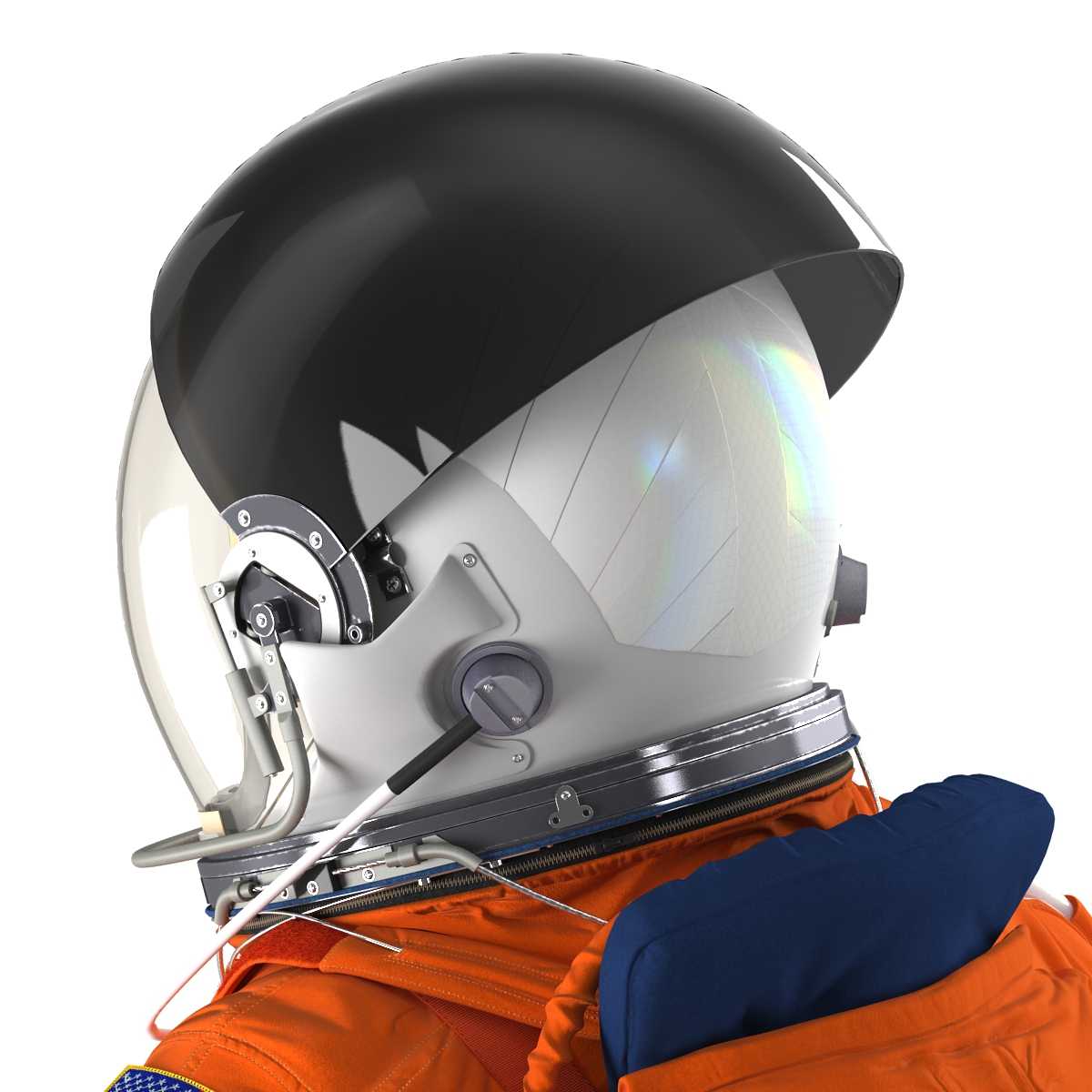 3D model US Astronaut Wearing Advanced Crew Escape Suit ACES Rigged 2