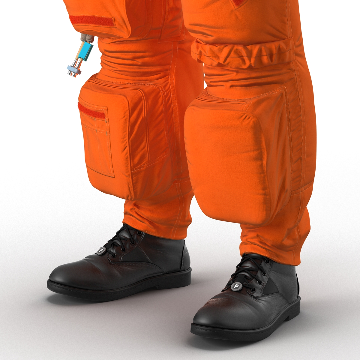 3D model US Astronaut Wearing Advanced Crew Escape Suit ACES Rigged 2