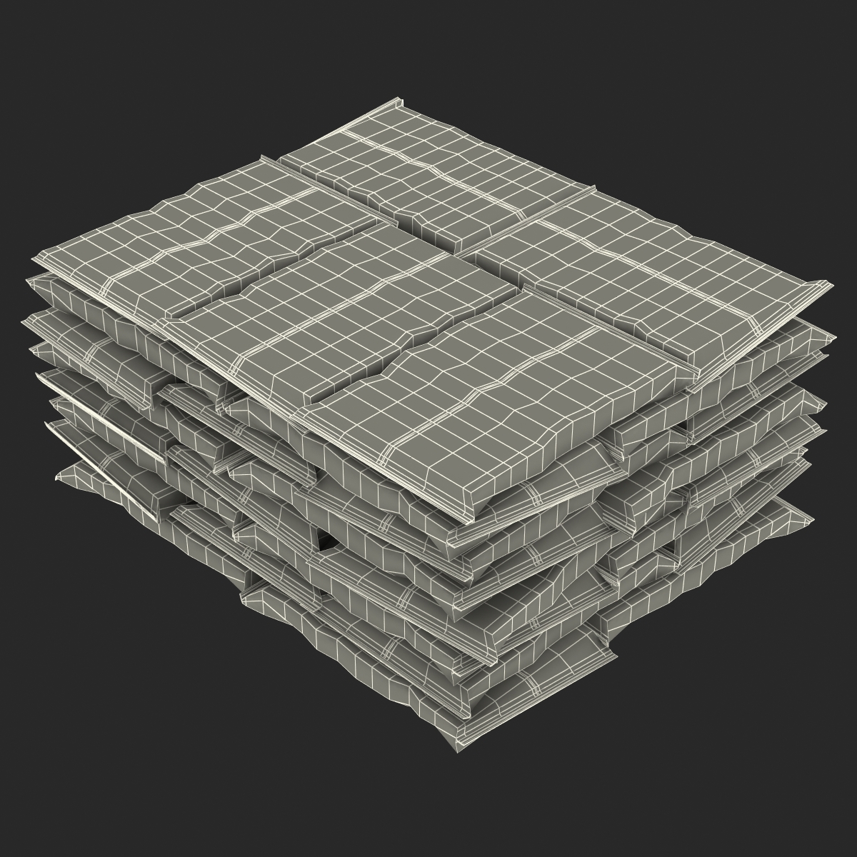 Cement Bags Stack 3D