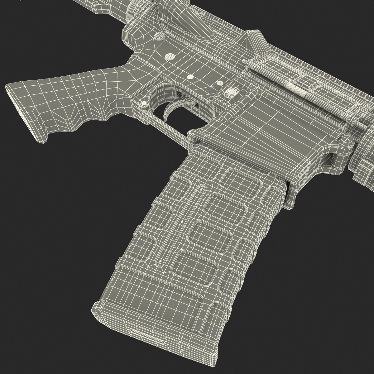 3D Assault Rifle AR15 model