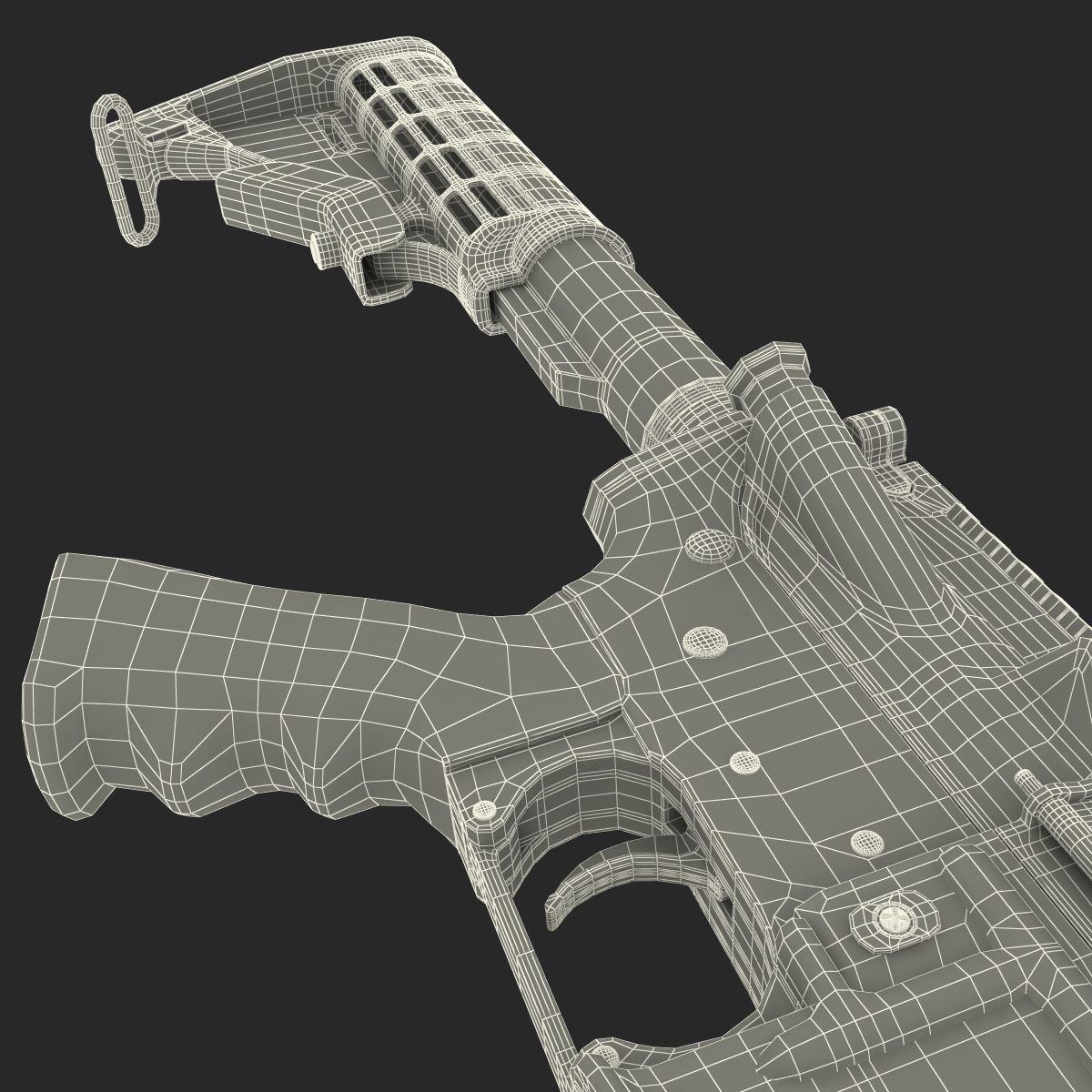 3D Assault Rifle AR15 model