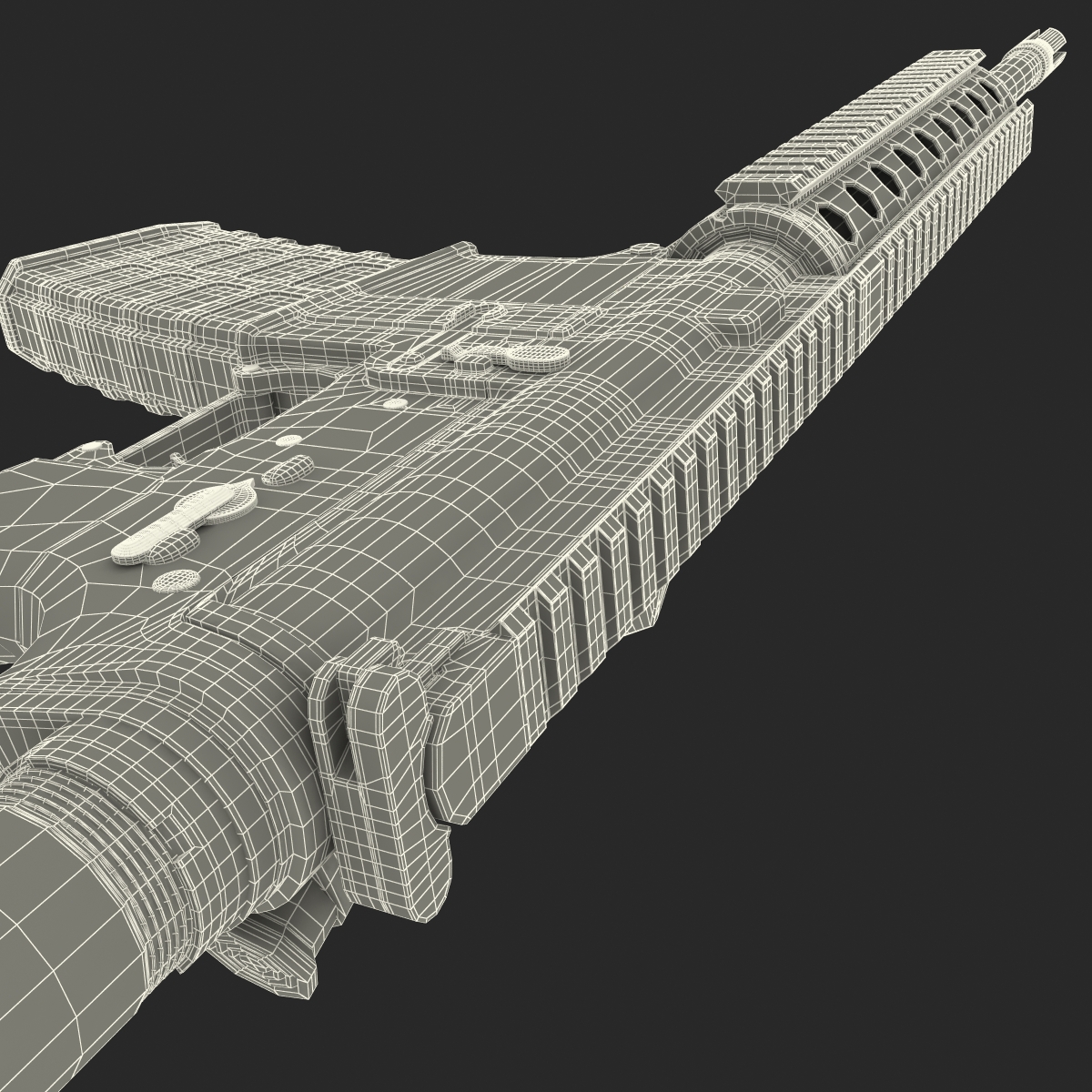 3D Assault Rifle Generic 4 model