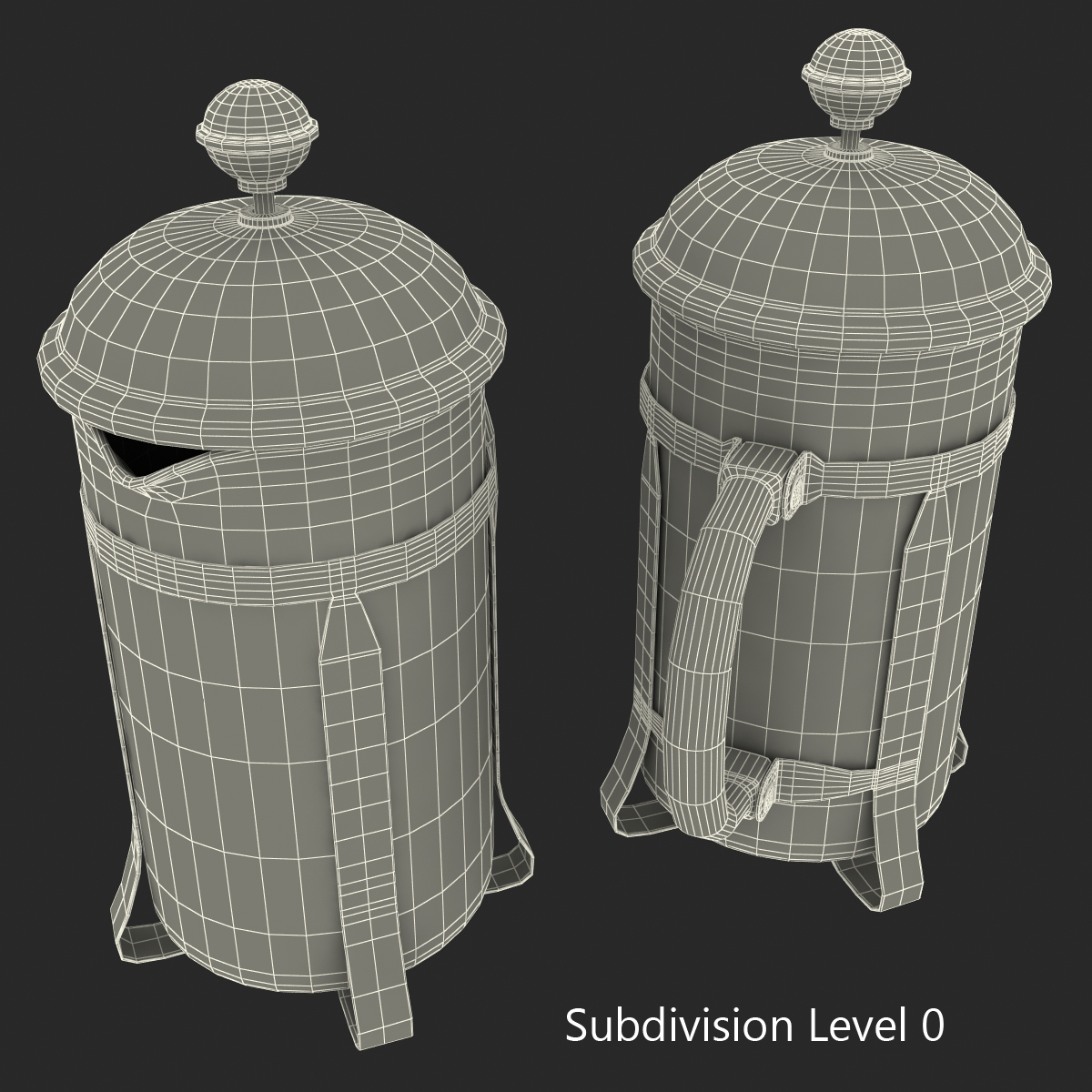 3D model French Press Coffee Pot 2