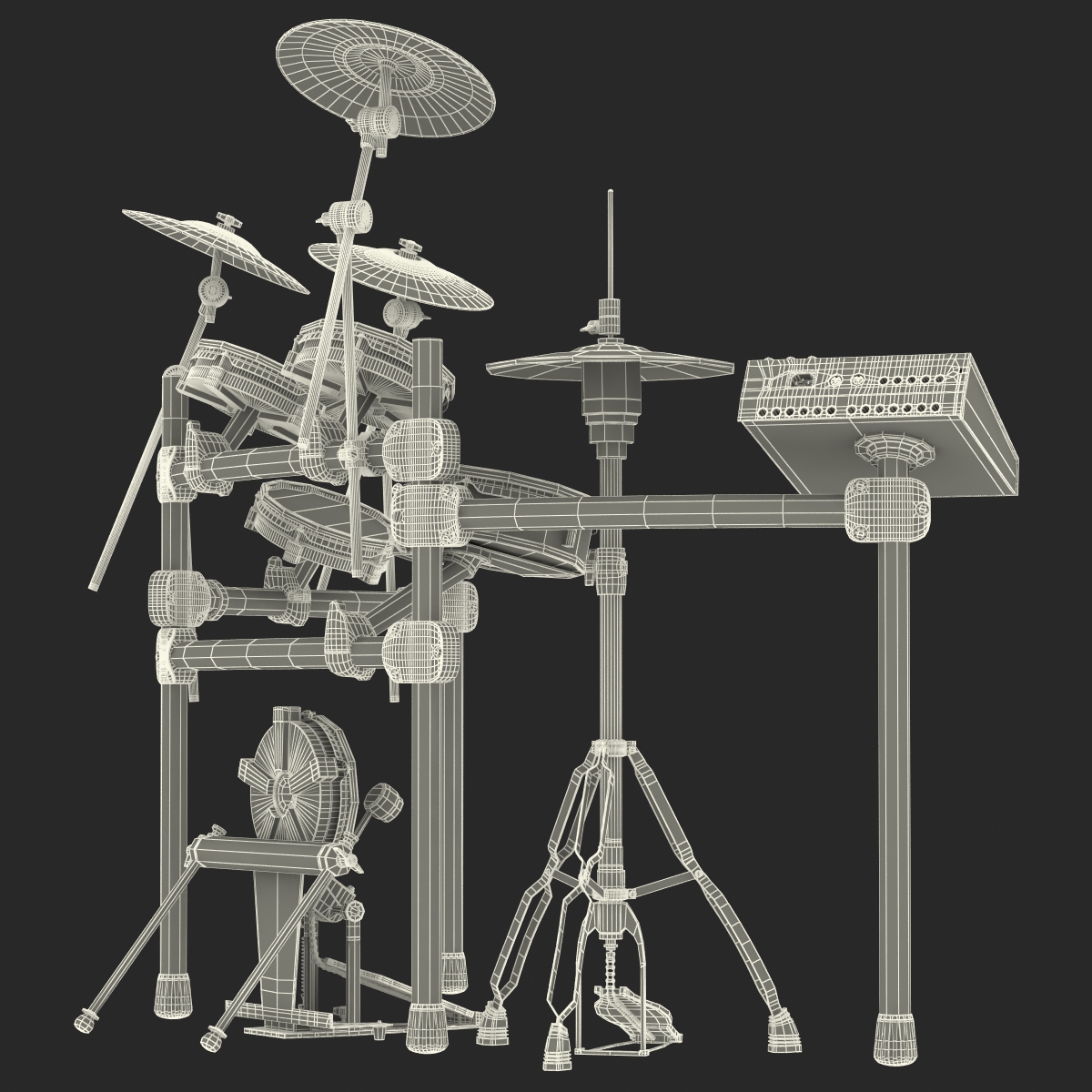 Electronic Drum Kit Generic 2 3D model