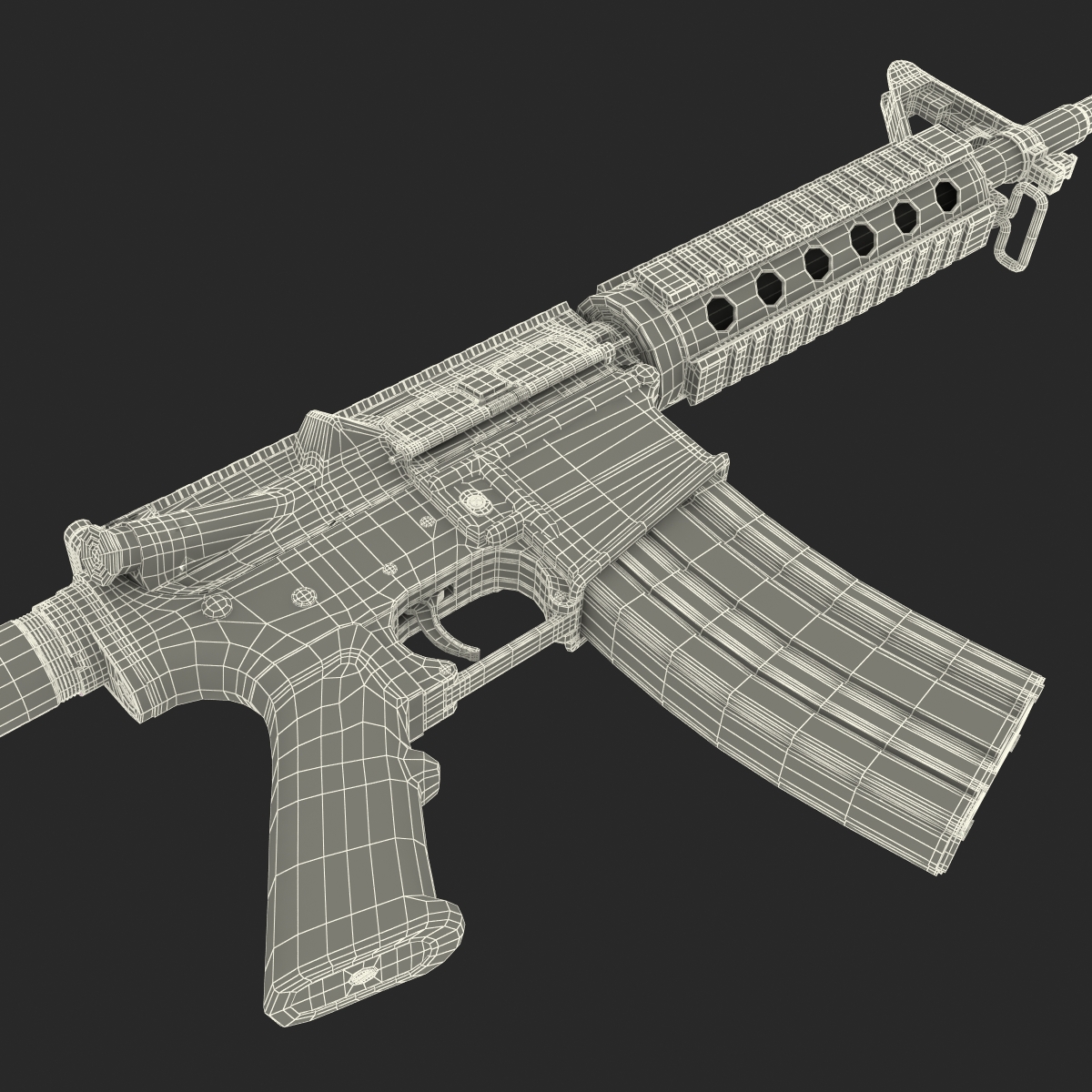 3D Assault Rifle Generic 3 model