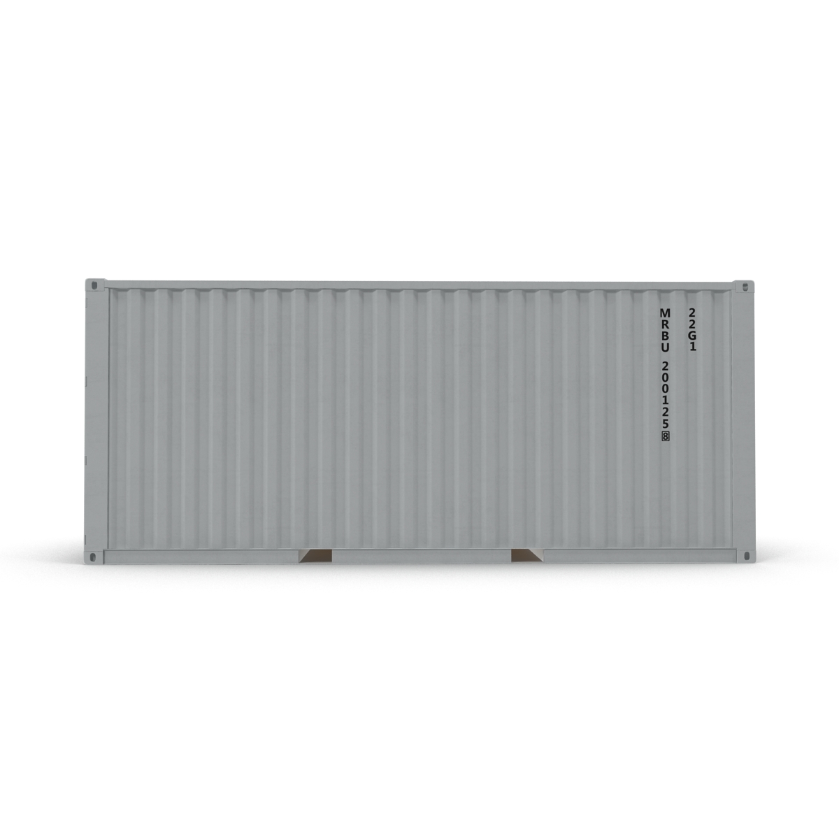 3D model 20 ft ISO Container White