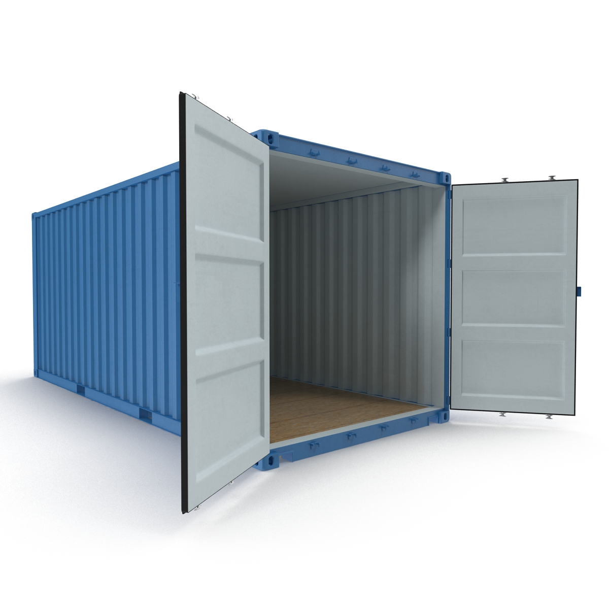 20 ft ISO Container Blue 3D model