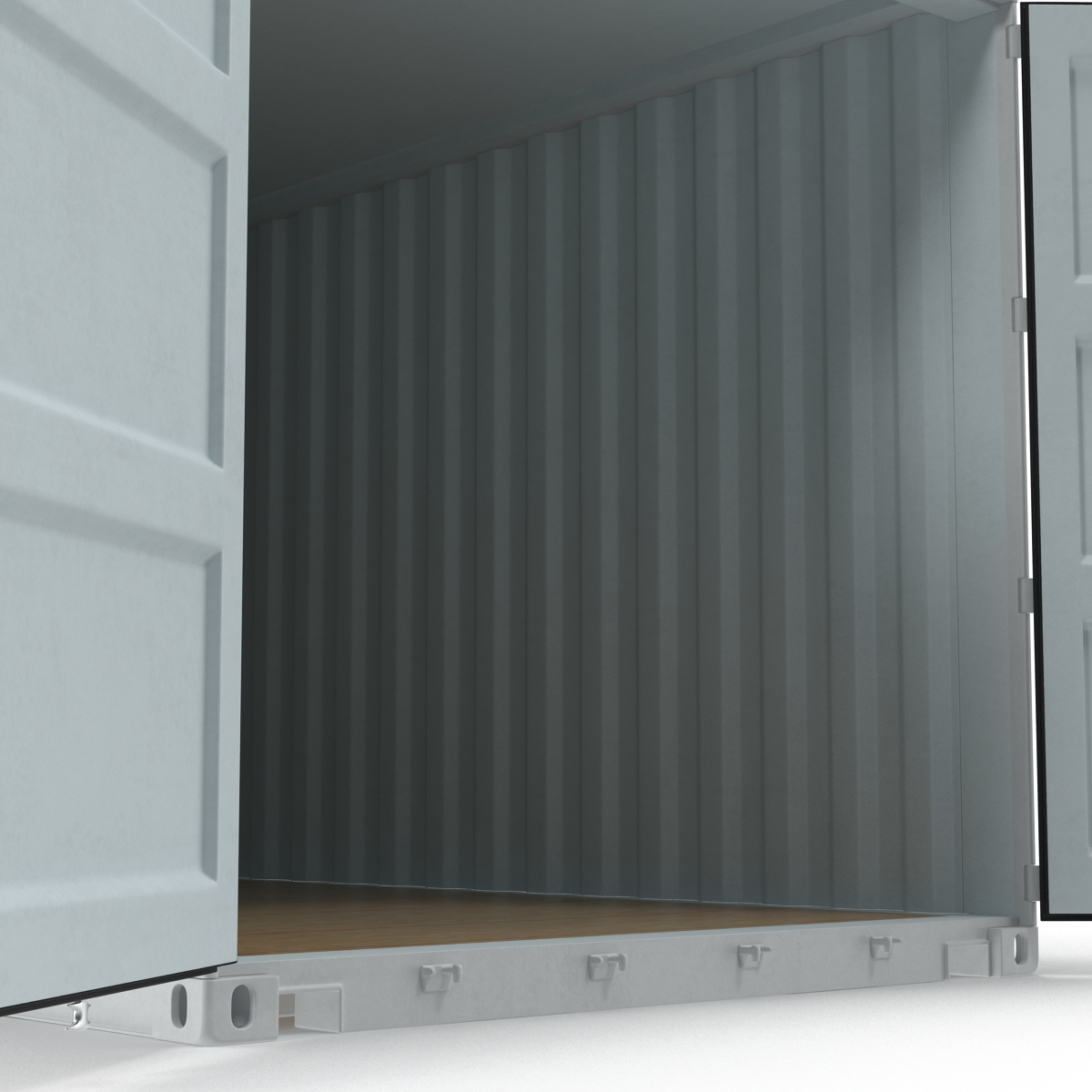 3D model 20 ft ISO Container White