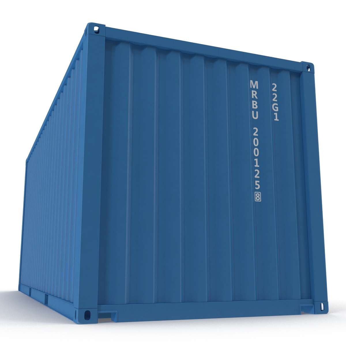 20 ft ISO Container Blue 3D model