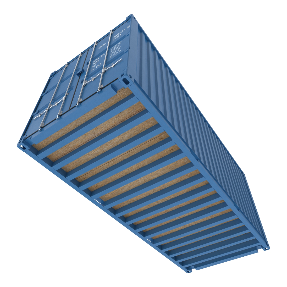 20 ft ISO Container Blue 3D model