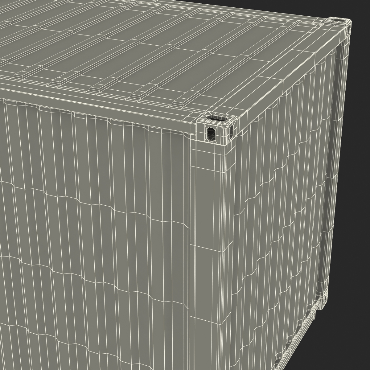 3D model 20 ft ISO Container White