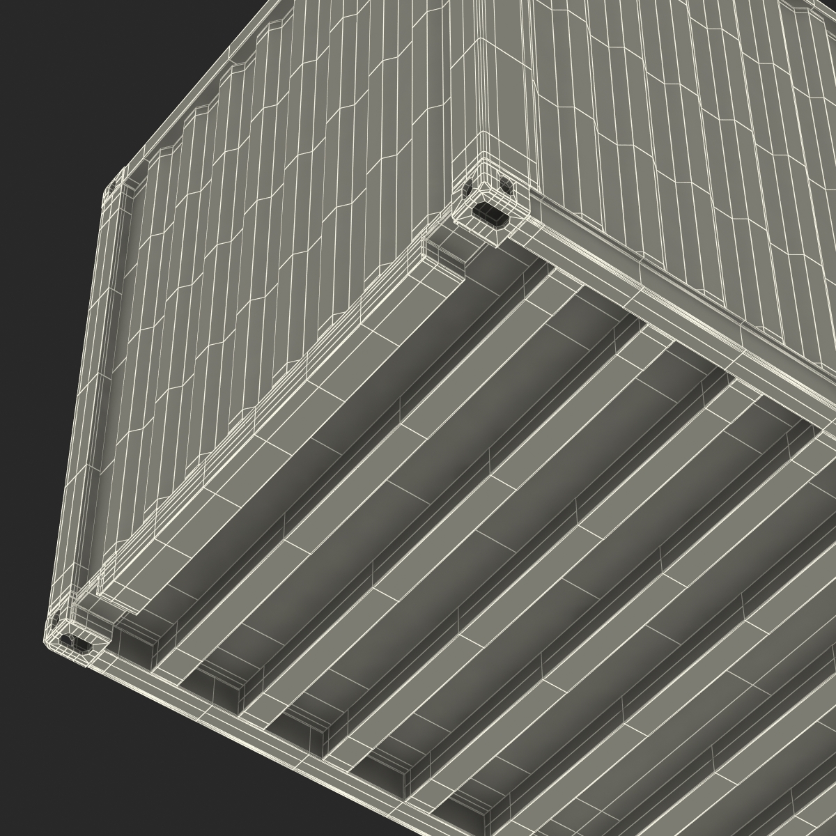 3D model 20 ft ISO Container White