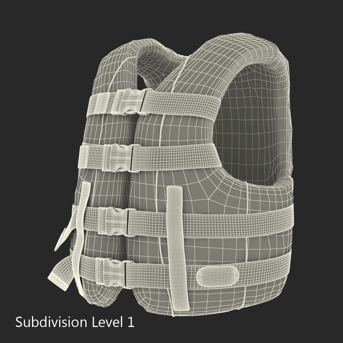 Life Vest Blue 3D model