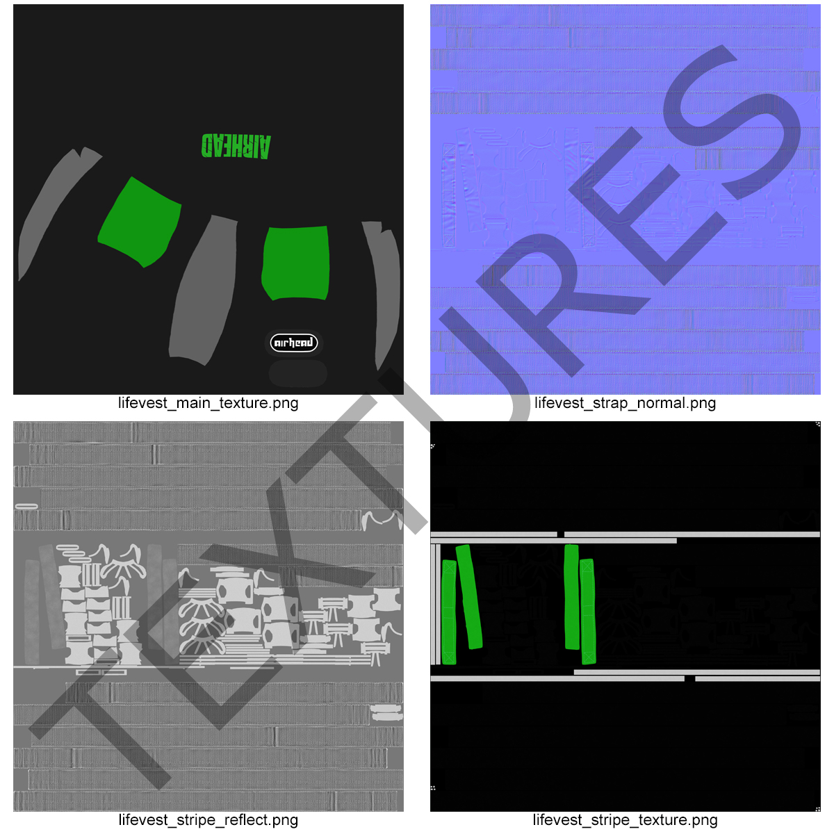 3D model Life Vest Green