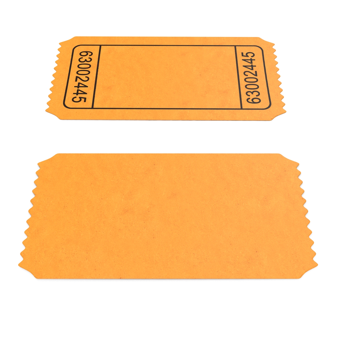 3D Blank Movie Ticket model