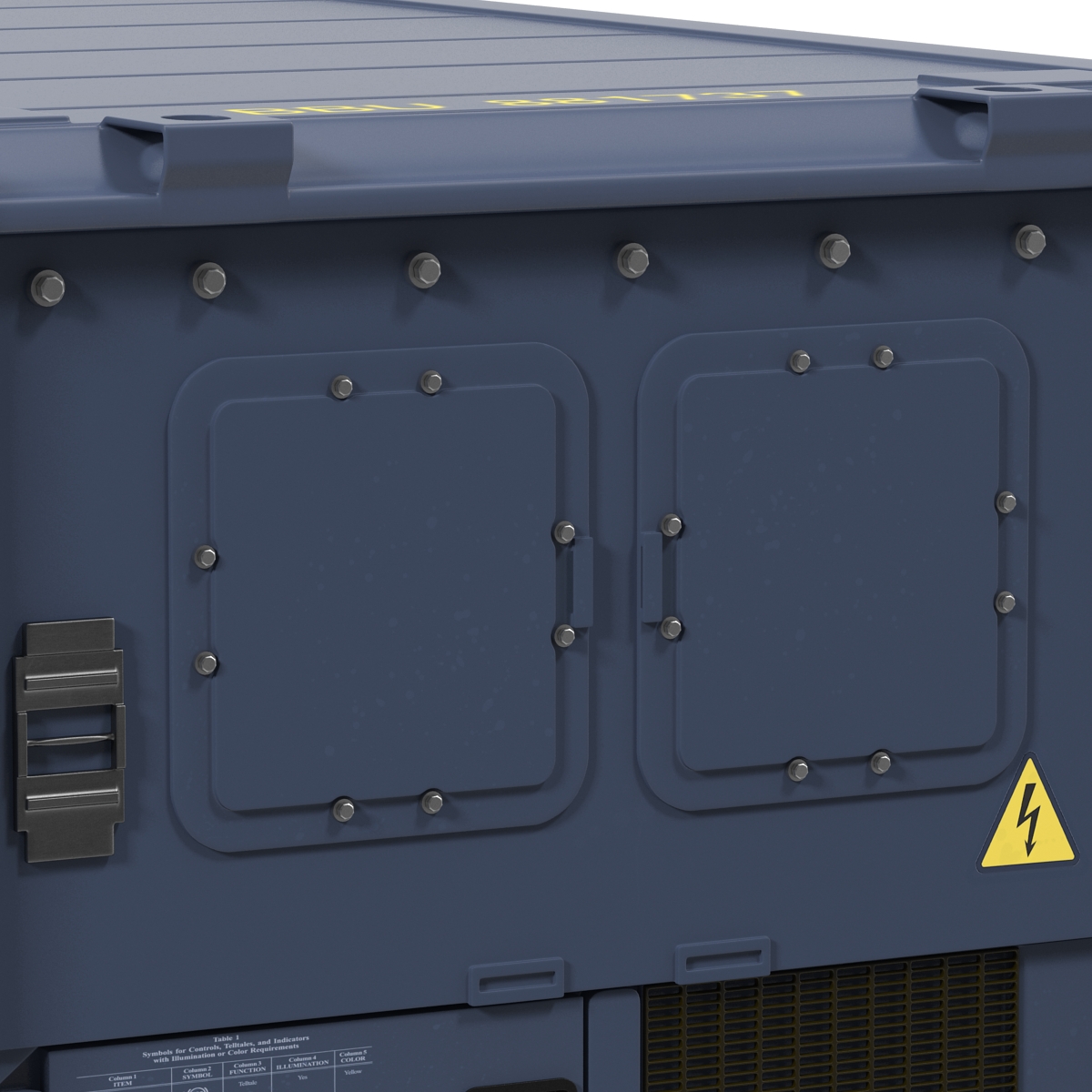 3D ISO Refrigerated Container Blue