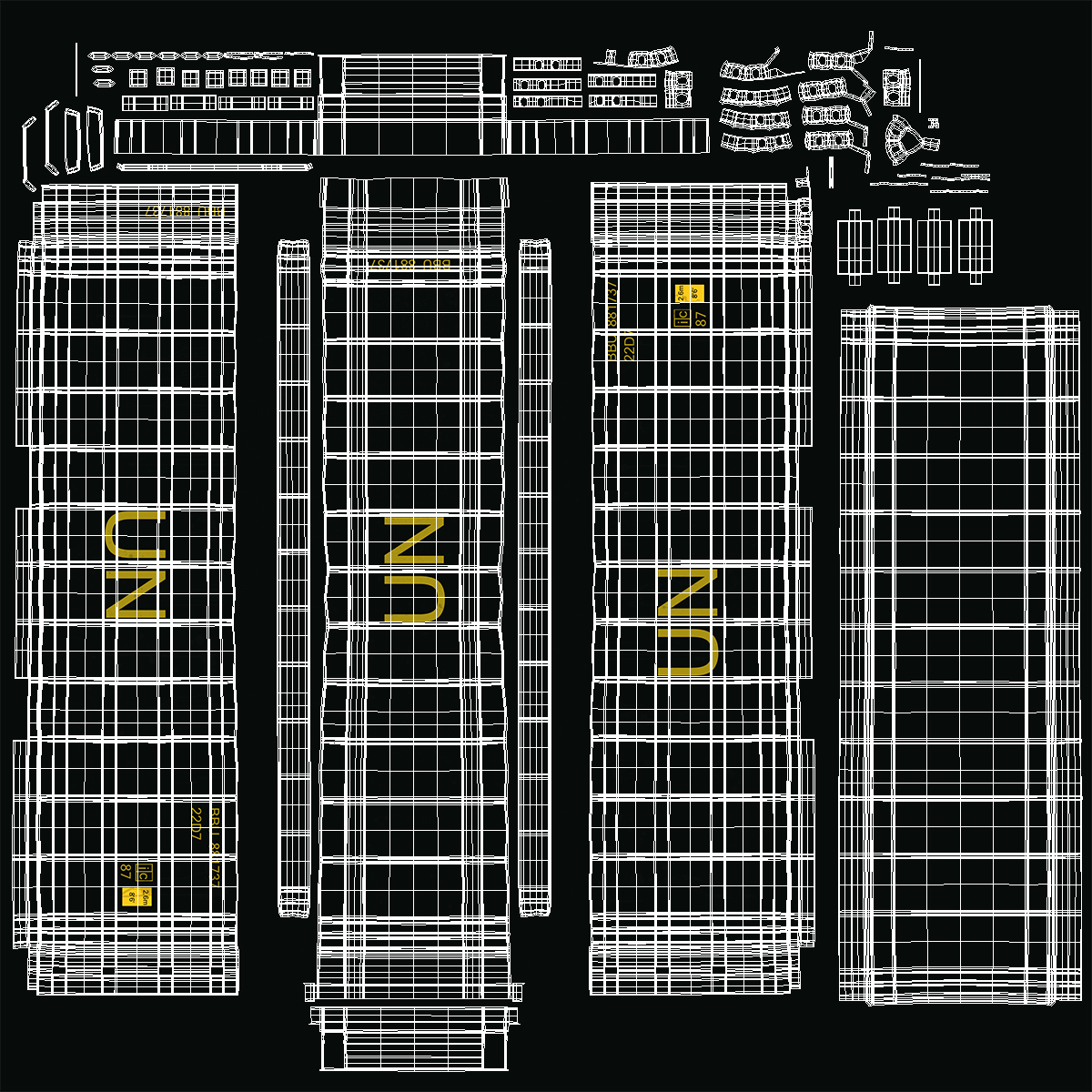 3D ISO Refrigerated Container Blue