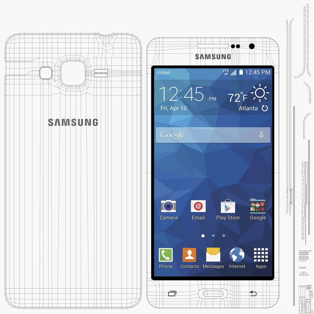 Samsung Galaxy Grand Prime White 3D