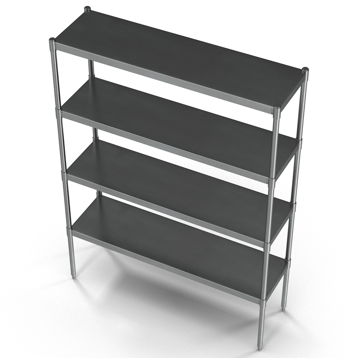 3D Standing Shelving Unit Stainless Steel model