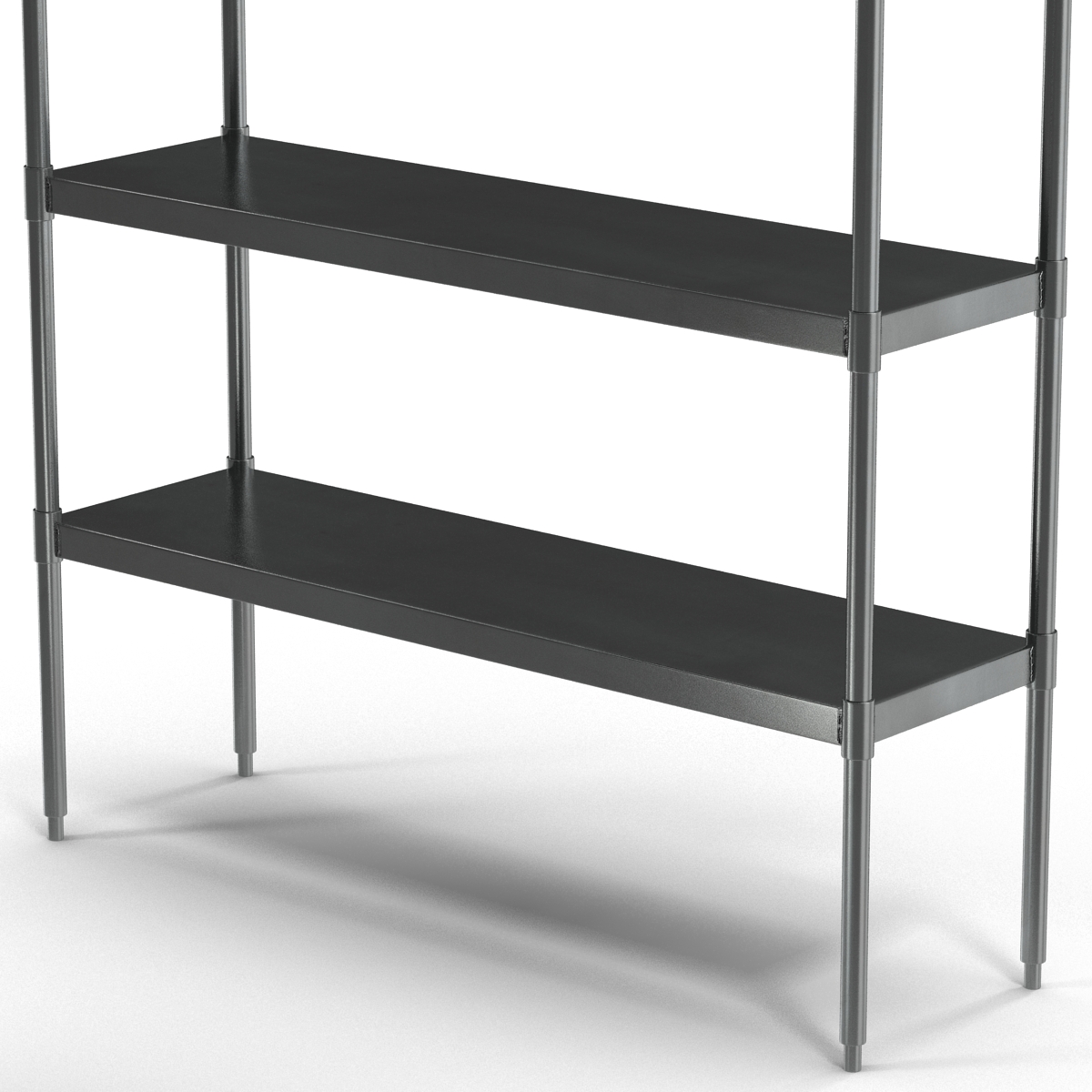 3D Standing Shelving Unit Stainless Steel model