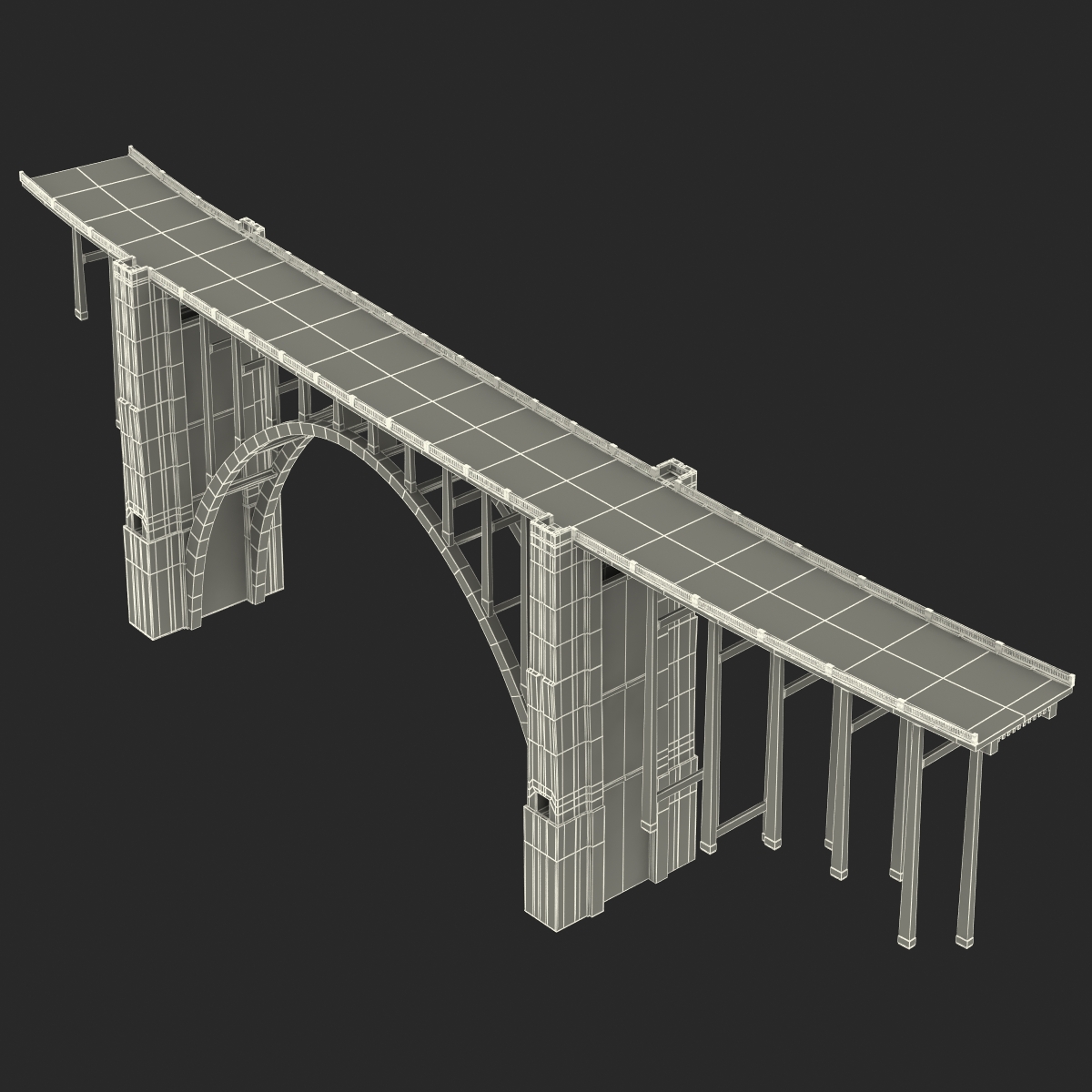 Bixby Creek Bridge in Big Sur 3D model