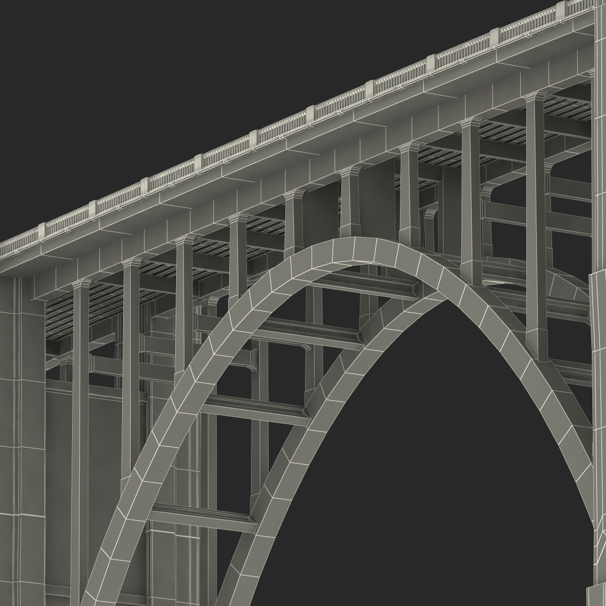 Bixby Creek Bridge in Big Sur 3D model