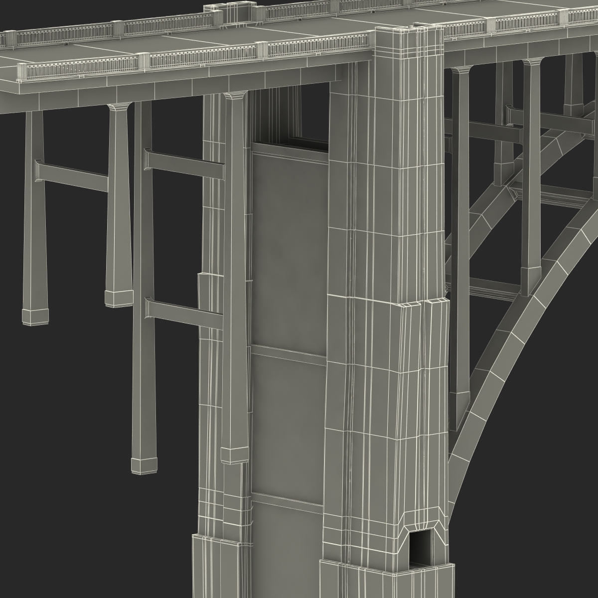 Bixby Creek Bridge in Big Sur 3D model