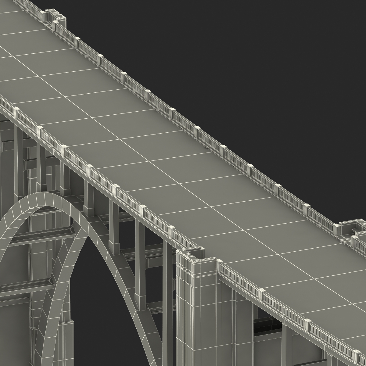 Bixby Creek Bridge in Big Sur 3D model