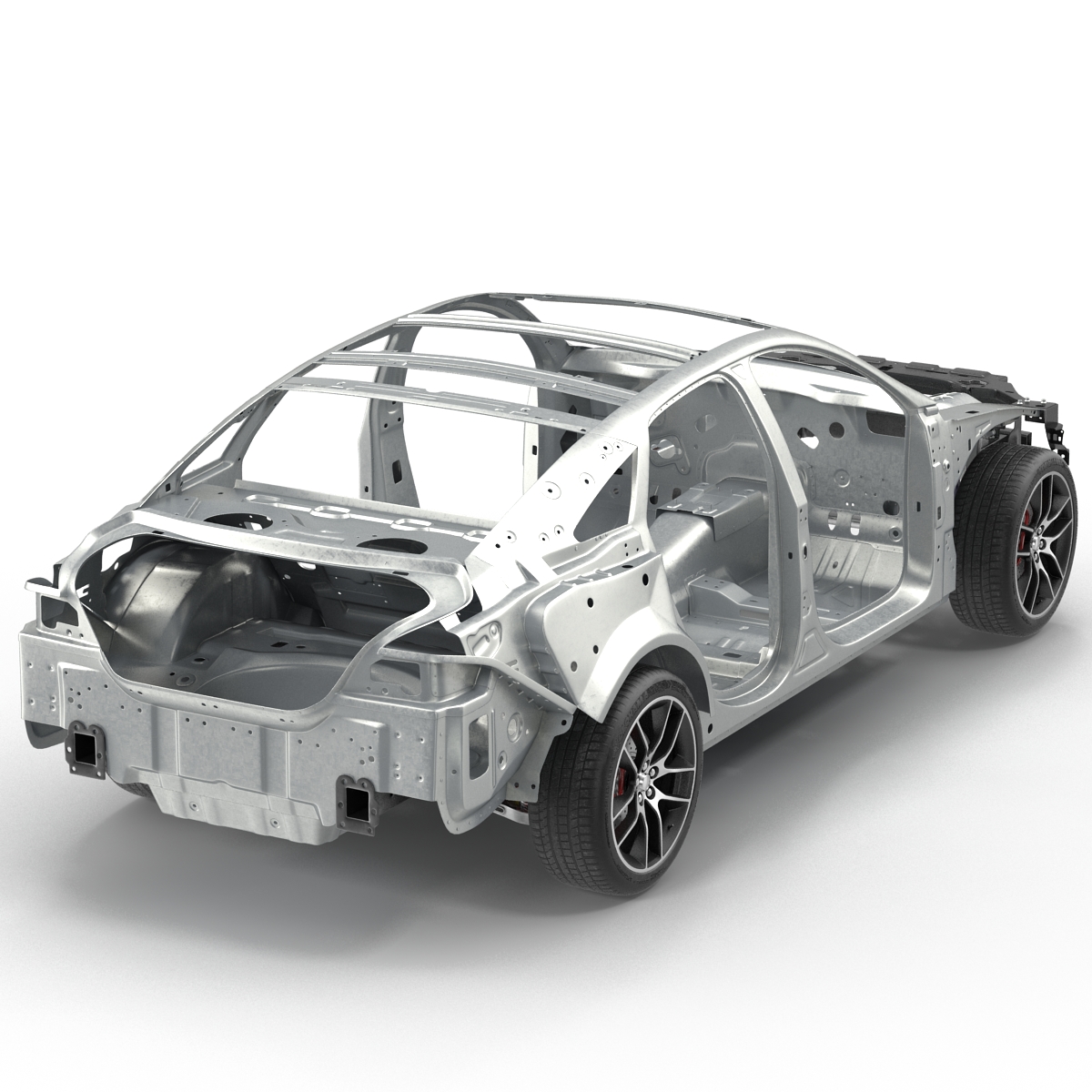 Car Frame with Chassis 3D