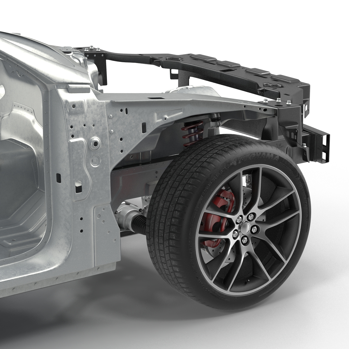 Car Frame with Chassis 3D