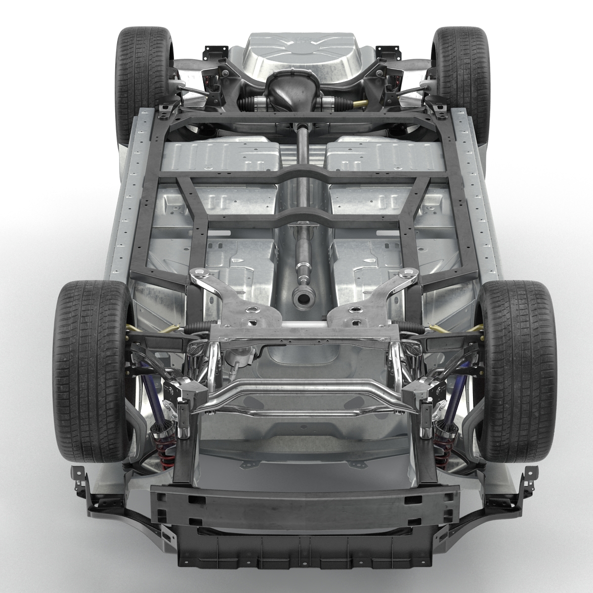 Car Frame with Chassis 3D