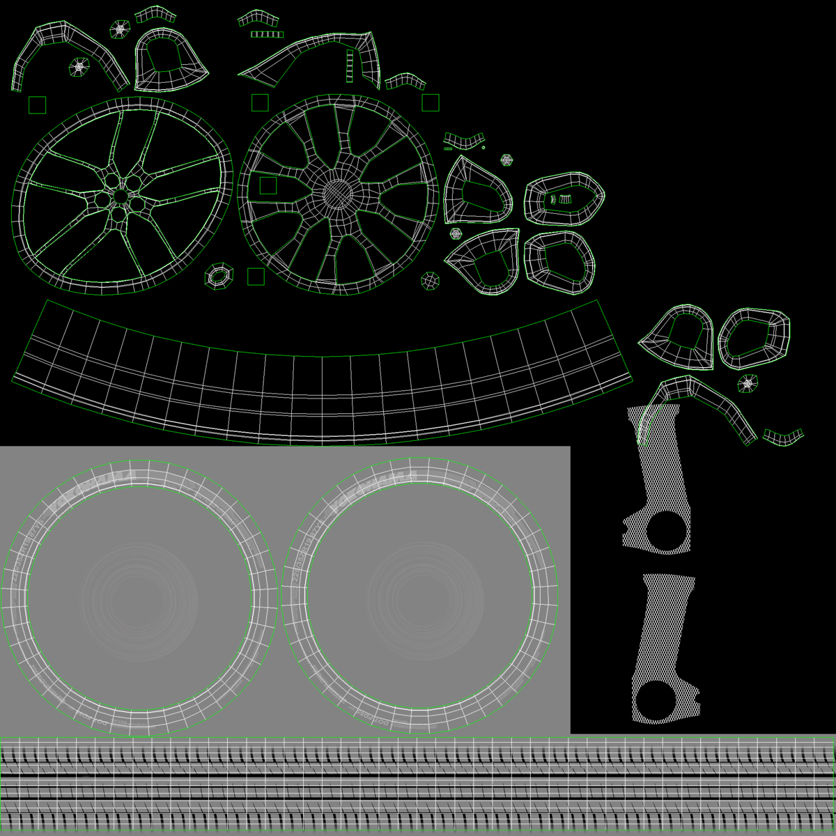 Car Frame with Chassis 3D