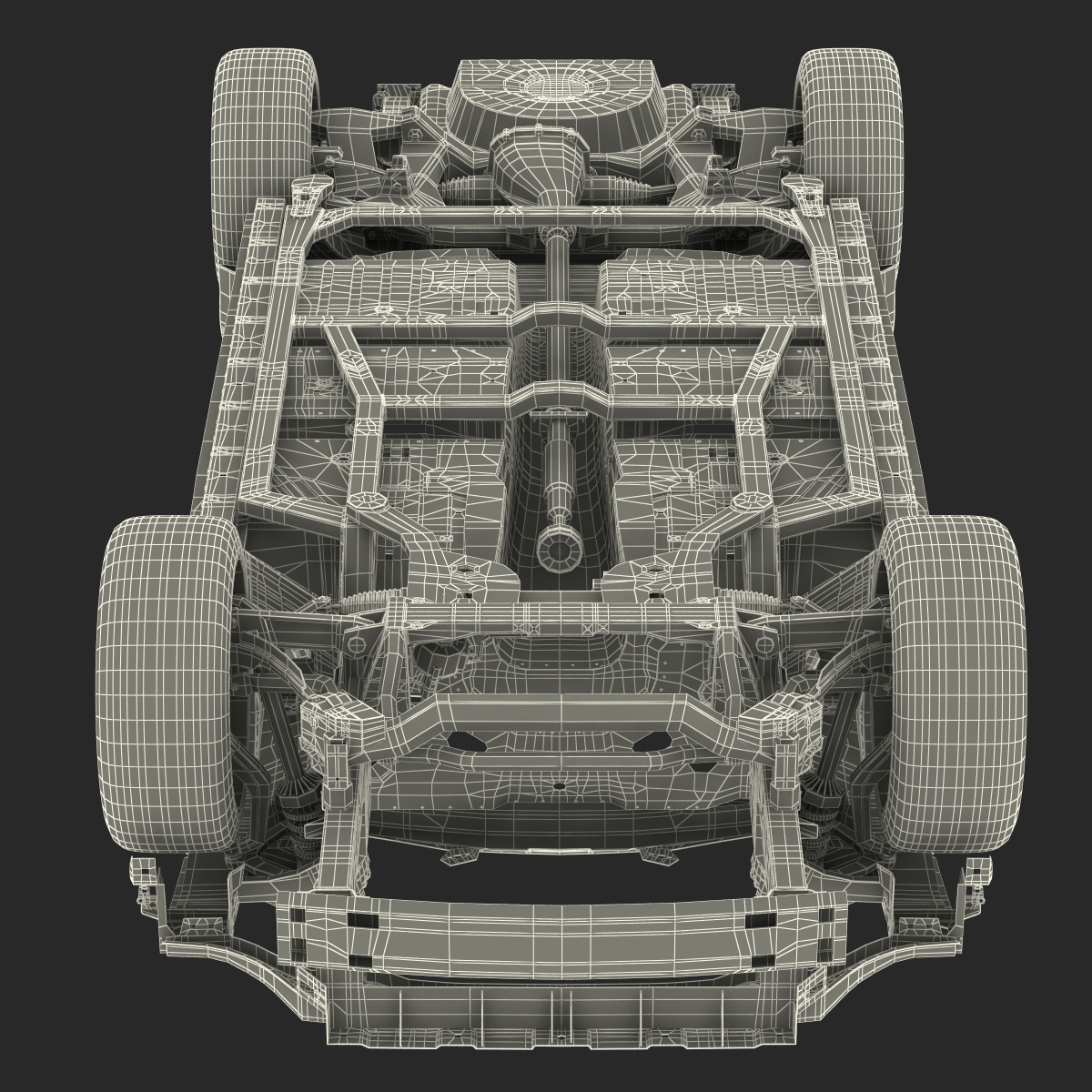 Car Frame with Chassis 3D