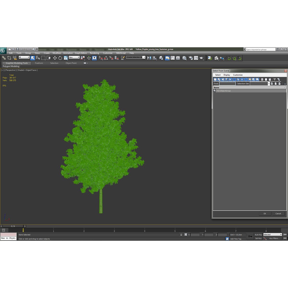 Young Yellow Poplar Tree 3D model