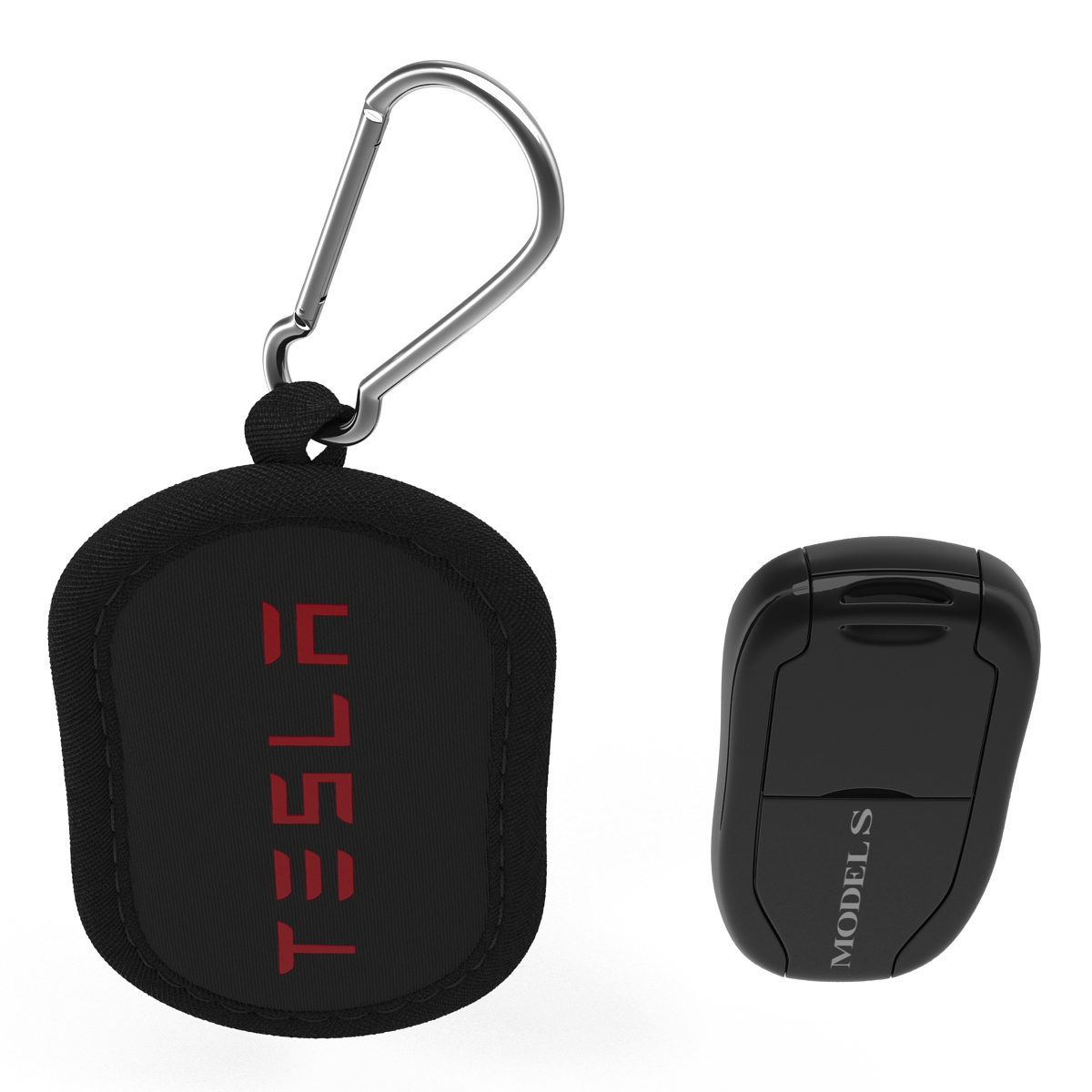 3D Tesla S Key Fob And Black Cover