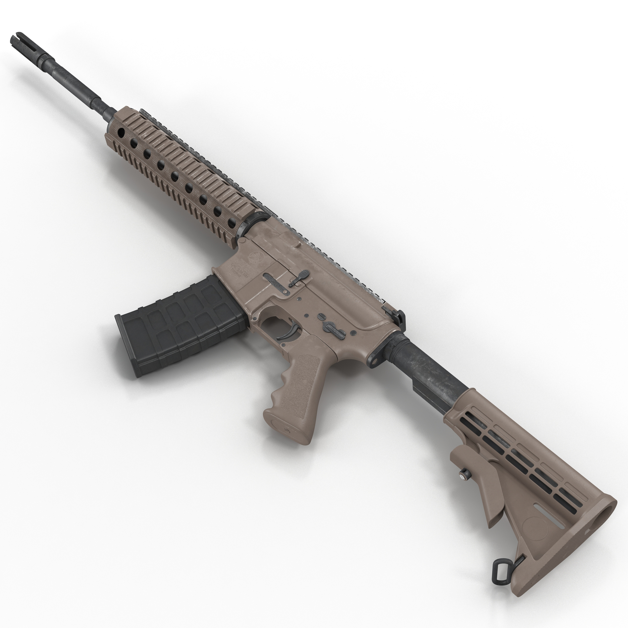 3D model Assault Riffle Generic 4 Sandy