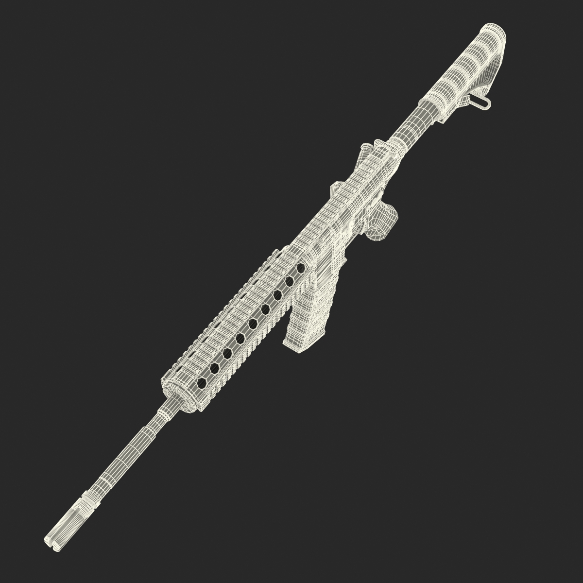 3D model Assault Riffle Generic 4 Sandy