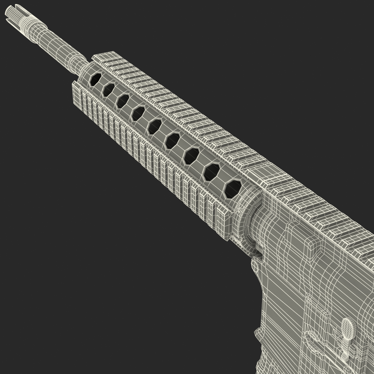 3D model Assault Riffle Generic 4 Sandy