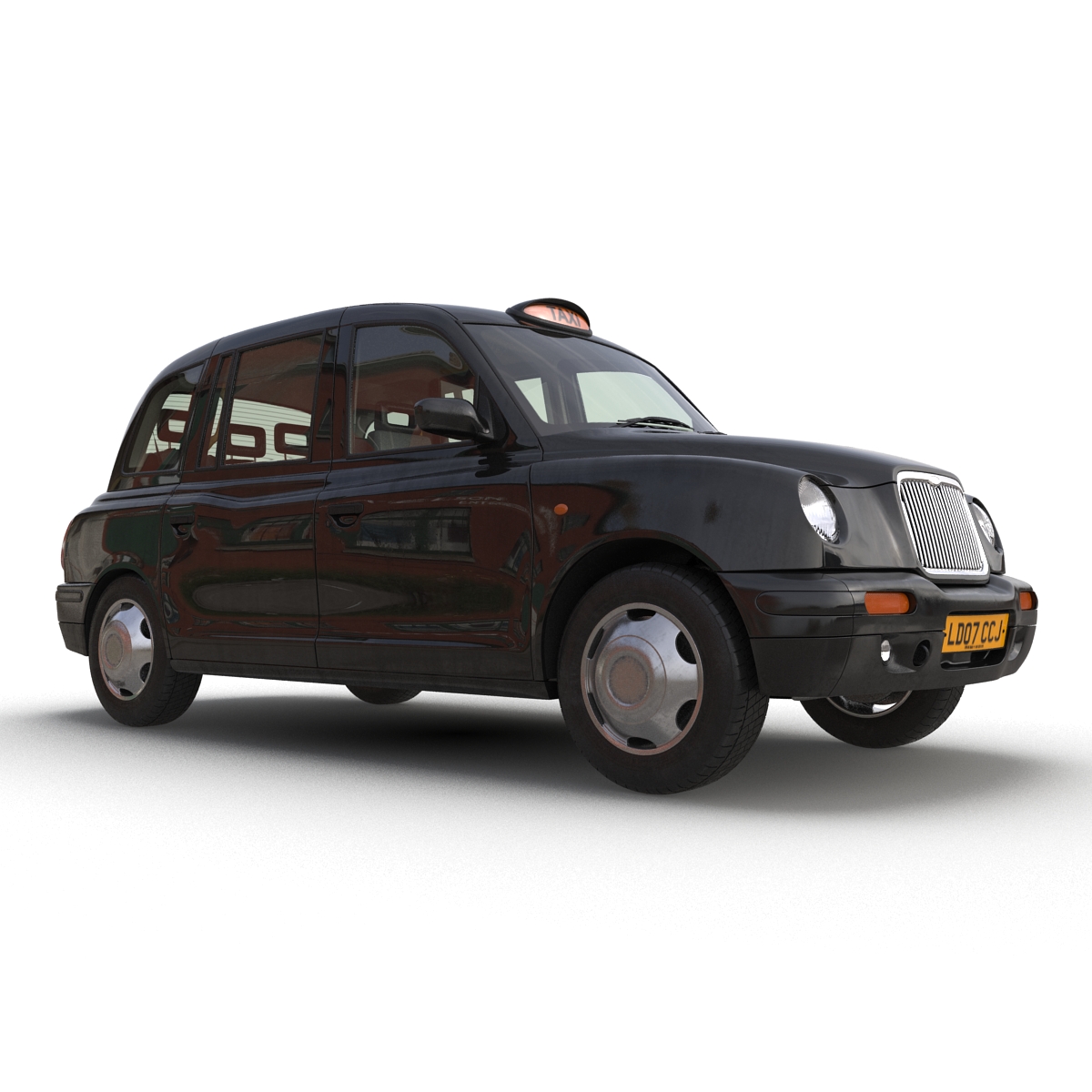 3D London Cab TX1 Rigged