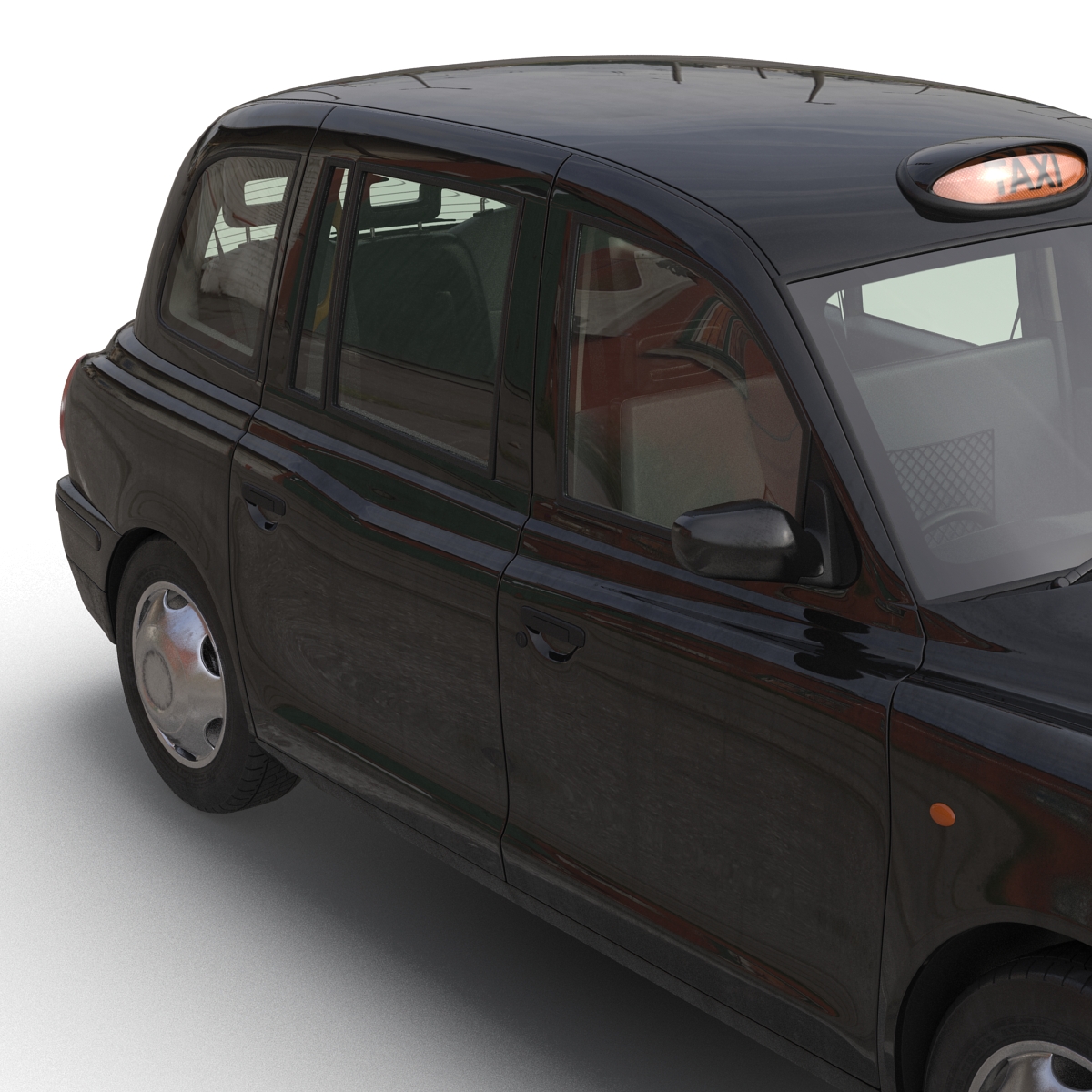 3D London Cab TX1 Rigged