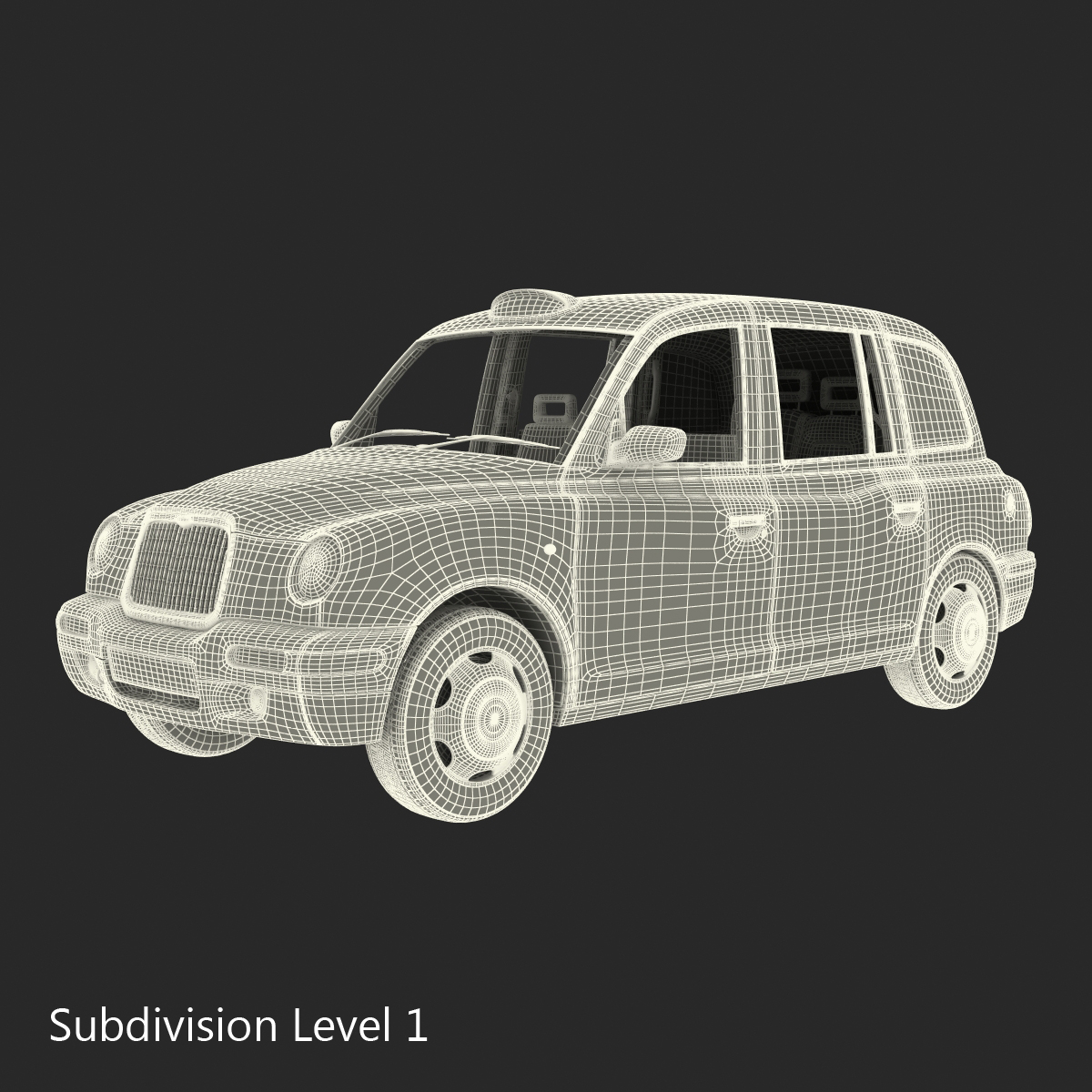 London Cab TX1 3D model