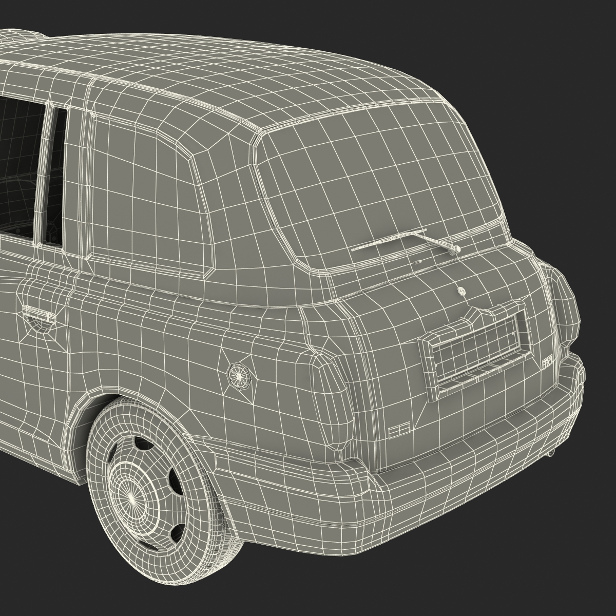 London Cab TX1 3D model